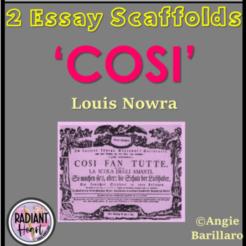 Preview of COSI Louis Nowra Two Essay Scaffolds HIGH SCHOOL ELA ENGLISH LITERATURE DRAMA