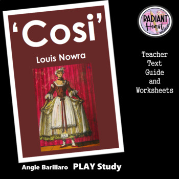 Preview of COSI NOWRA play Teacher Text Guides and Worksheets UPDATED 2019