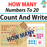 COUNR AND WRITE Numbers TO 20  - HOW MANY Numbers TO 20