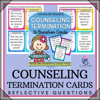 Preview of COUNSELING END OF YEAR QUESTION CARDS - Counseling Termination - Growth