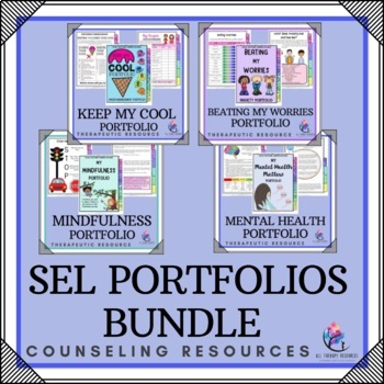 Preview of COUNSELOR RESOURCE BUNDLE - SEL WORKBOOK PORTFOLIOS