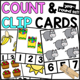 COUNT AND CLIP CARDS NUMBERS 1-12 | MATH CENTERS | CLOTHES