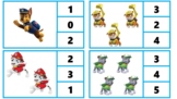 COUNT AND CLIP Paw Patrol 30 flashcards