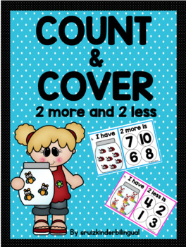 Preview of COUNT & COVER 2 more or 2 less ~ Kindergarten Math Center~