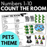 COUNT THE ROOM - PETS Theme Preschool Math Activity
