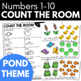 COUNT THE ROOM - POND Theme Preschool Math Activity