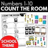 COUNT THE ROOM - SCHOOL Theme Preschool Math Activity