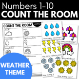 COUNT THE ROOM - WEATHER Theme Preschool Math Activity