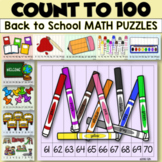 COUNT TO 100 Back to School Puzzles Math Center