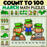 COUNT TO 100 March St. Patrick's Day Puzzles Math Center |