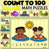 COUNT TO 100 SUMMER Puzzles Math Center