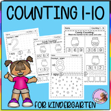 COUNTING 1 TO 10, WORKSHEETS NUMBERS 1-10 for KINDERGARTEN