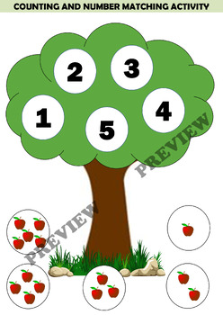 COUNTING AND NUMBER MATCHING MATHS ACTIVITY by Craft with Shaz | TPT
