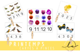 COUNTING CARDS -  Cartes à pince | Printemps - SPRING