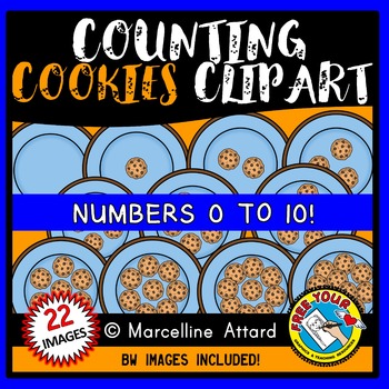 Preview of COUNTING CLIPART COOKIES ON PLATE FOOD CLIPART