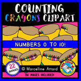 CRAYON COUNTING CLIPART ⚫ BACK TO SCHOOL CLIP ART NUMBERS 