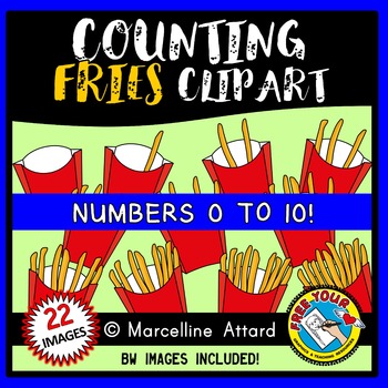 Preview of COUNTING CLIPART: COUNTING FRENCH FRIES CLIPART: FOOD CLIPART