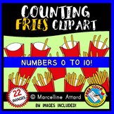 COUNTING CLIPART: COUNTING FRENCH FRIES CLIPART: FOOD CLIPART