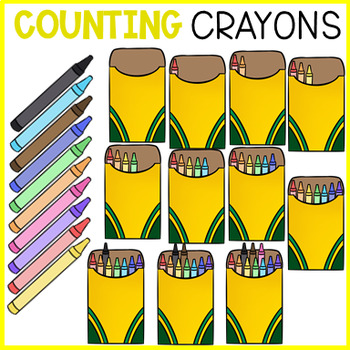 0-12) Counting Crayons Clip Art - Sequence, Counting & Math Clip