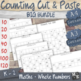 COUNTING CUT AND PASTE BUNDLE To 10 20 30 40 50 100 120 Nu