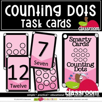 Preview of COUNTING DOTS TASK CARDS
