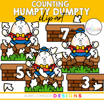 Preview of COUNTING Humpty Dumpty Clipart 0-10 (Nursery Rhyme Clipart)