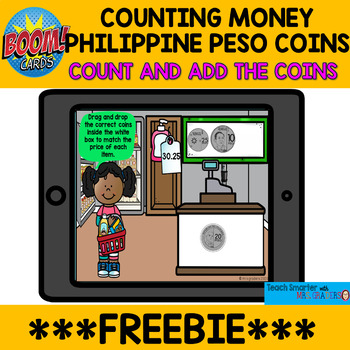 counting money philippine peso coins boom cards freebie by mrs graders