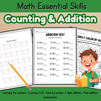 Preview of COUNTING NUMBERS FLUENCY-  Addition Numbers Counting Math Skills  Packet
