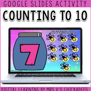 Preview of COUNTING OBJECTS TO 10 Digital Activity for Google Slides | DISTANCE LEARNING