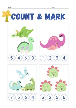COUNTING OBJECTS dinosaurs by oeenla | TPT