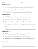 COUNTING ON - worksheet