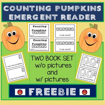 Preview of COUNTING PUMPKINS - FALL EMERGENT READER FREEBIE