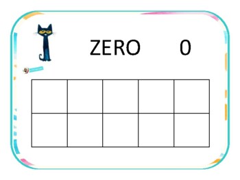 Preview of COUNTING WITH PETE THE CAT 0-20.  CONTAR CON PETE EL GATO 0-20