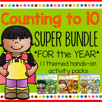 Preview of NUMBER SENSE BUNDLE - 11 Activity Packs for the Year - 7 Ways to Show Numbers
