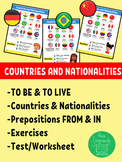 COUNTRIES AND NATIONALITIES IN ENGLISH NO PREP - LESSON, E