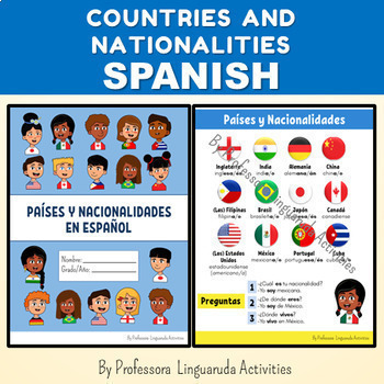 Preview of COUNTRIES AND NATIONALITIES IN SPANISH NO PREP - Países y Nacionalidades