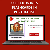 COUNTRIES FLASHCARDS IN PORTUGUESE