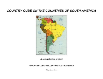 Preview of COUNTRY CUBE PROJECT on THE COUNTRIES OF SOUTH AMERICA