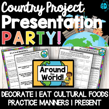 Preview of COUNTRY PRESENTATION PARTY Around the World Cultural Food Manners LOW PREP