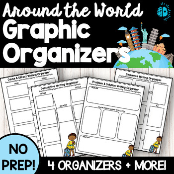 Preview of COUNTRY RESEARCH GRAPHIC ORGANIZERS | Cause Effect Descriptive Sequence Problem