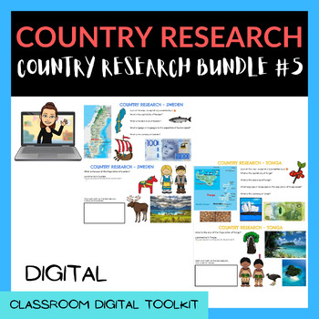 Preview of COUNTRY RESEARCH SLIDES - BUNDLE 5 (10 COUNTRIES INCLUDED) Listed in Description