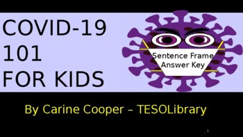 Preview of COVID-19 101 For Kids - Informational Text: answer key