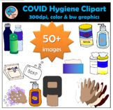 COVID - 19 Hygiene Clipart (for safe social distancing)