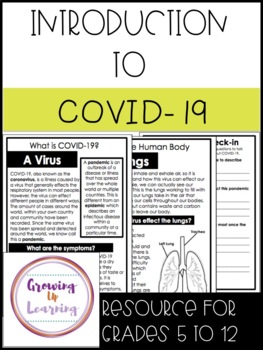 Preview of COVID-19 Lesson: Grades 5 to 12