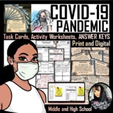 COVID-19 Pandemic Activity and Task Card Packet (Print and Digital)
