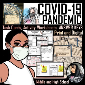 Preview of COVID-19 Pandemic Activity and Task Card Packet (Print and Digital)