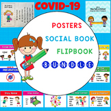 COVID-19 Posters (Set 1), Social Story, and Flip Book Bundle