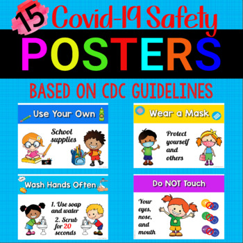 Preview of Social Distancing Posters | COVID-19 Safety Posters | COVID-19 Return to School