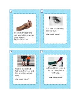 Preview of COVID-19 Problem Solving Picture Cards with Solutions