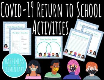 Preview of COVID 19 Return to School, Social Emotional Learning Activities, SEL